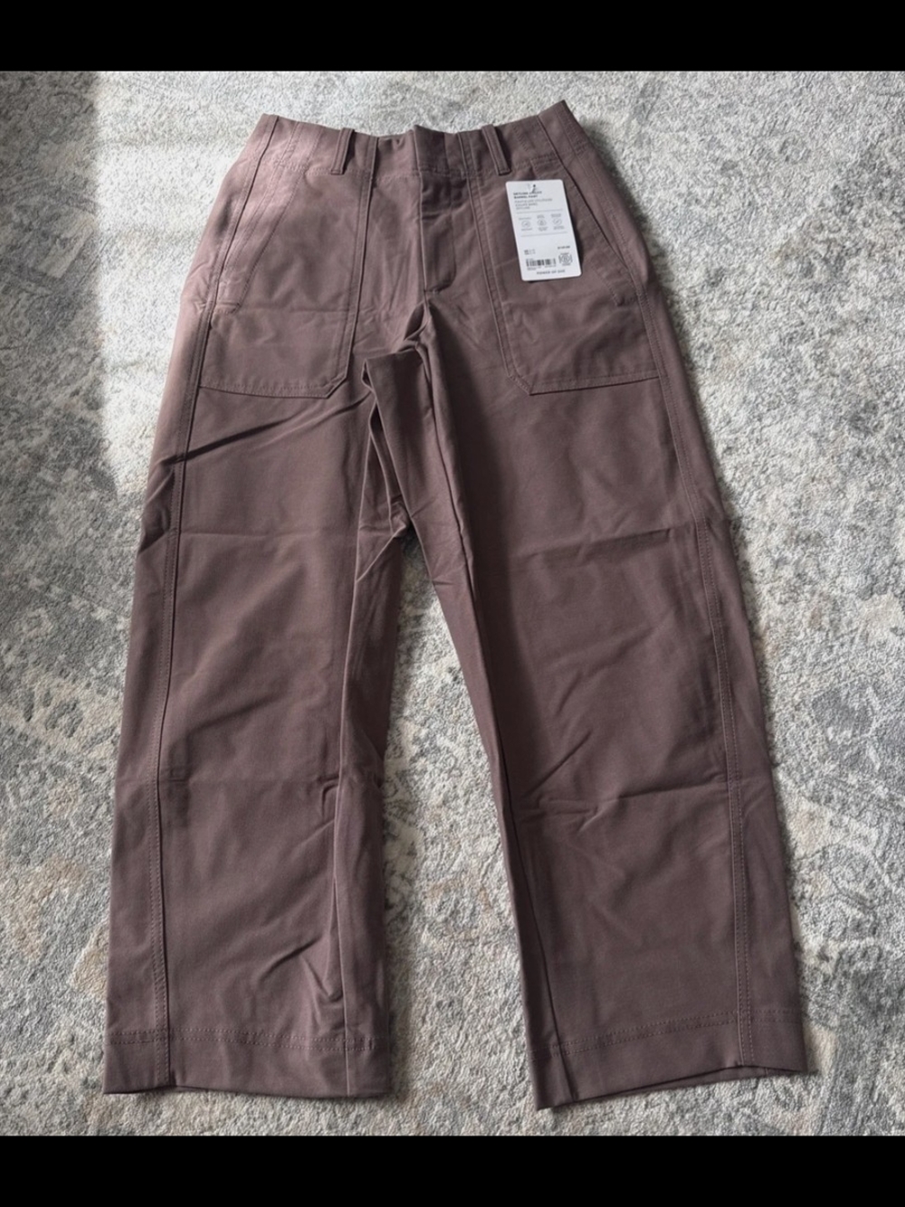 NWT Athleta Skyline High Rise Barrel Leg Pant Driftwood Petite 2